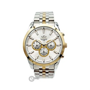ساعت الگانس ELEGANCE Multi-Fanction مردانه فول دیت سیلور طلایی صفحه سیلور