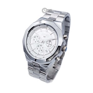 ساعت مچی سیکو SEIKO vip مردانه سه موتور فعال کرنوگراف مدل MA2109G تمام سیلور صفحه سفید
