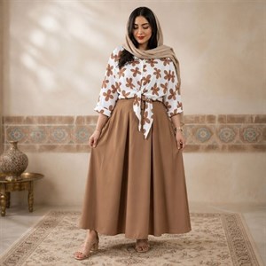 ست دامن شومیز گره ای