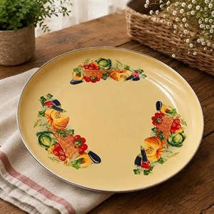 دیس 3پایه لبه استیل لعابی قطر 36 روسیه 