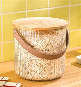 سطل شیاردار3لیتری درب چوبی لیمون کد2472