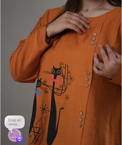 شومیز طرح گربه کد 07