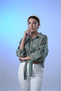 شومیز جلو گره کنفی کد 02