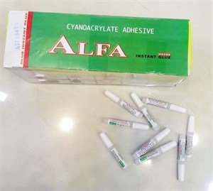چسب قطره ای ریز الفاکد589 کارتن5بسته50عددی