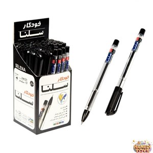خودکار مشکی سلنا7دهم ریز کد3123 کارتن20بسته50عددی