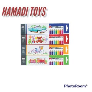 مدادرنگی6رنگ مقوایی ادمیرال کد2418 کارتن360بسته