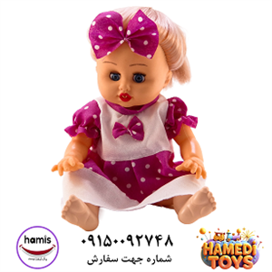 عروسک بی بی بورن با کالسکه9کارهMV655کد5343 کارتن10عددی
