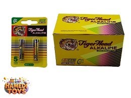باطری الکالاین نیم قلم تایگر هاد کد5274 کارتن12بسته12جفتی