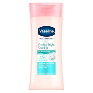 لوسیون بدن مرطوب کننده، روشن کننده و خنک کننده وازلین Vaseline Fresh & Bright مناسب پوست کدر حجم ۲۰۰ میل