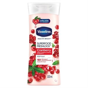 لوسیون بدن وازلین Vaseline SUPERFOOD حاوی اسانس طبیعی زغال‌اخته و ویتامین E حجم 100 میل