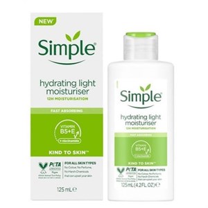 کرم مرطوب کننده و آبرسان سیمپل Simple مدل Light حجم 125میل