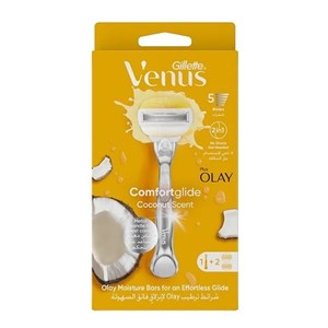 خودتراش ژیلت ونوس Venus Olay مدل Comfortglide Coconut با 2 عدد سری یدک
