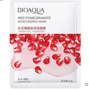 ماسک صورت ورقه ای بیوآکوا BIOAQUA حاوی عصاره انار حجم 25 گرم