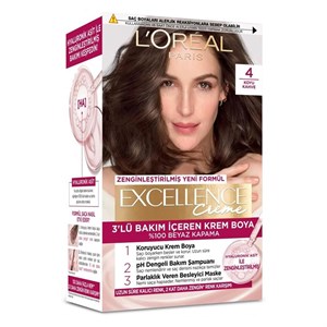 رنگ مو لورال LOREAL شماره 4 پایه قهوه ای تیره