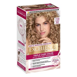 رنگ مو لورال LOREAL شماره 7.31 پایه رنگ بلوند طلایی-کاراملی تیره