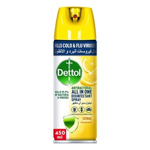 اسپری ضدعفونی‌ کننده آنتی‌باکتریال با رایحه مرکبات دتول Dettol حجم 450 میل