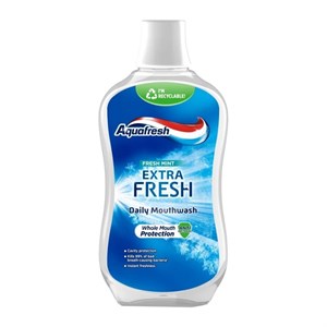 دهانشویه آکوا فرش Aquafresh Extra Fresh رایجه نعنا حجم 500 میل