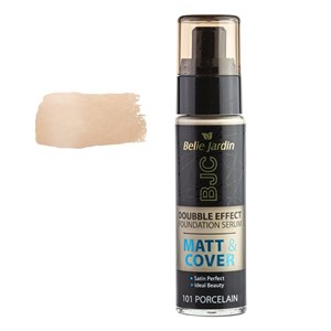 کرم پودر بل جاردین شماره 101 رنگ پورسلن Belle Jardin Matt & Cover Double Effect حجم 30 میل