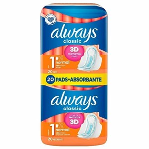 نوار بهداشتی آلویز سایز 1 Always classic Normal بسته ۲۰ عددی