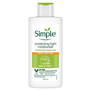 کرم مرطوب‌کننده محافظ در برابر اشعه‌های UVA و UVB سیمپل Simple Kind to Skin حجم 125 میل