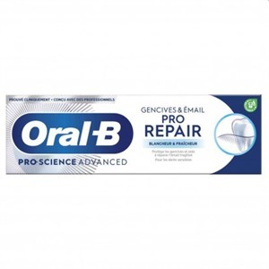 خمیر دندان سفید کننده و ترمیم‌کننده و ضد حساسیت اورال بی Oral-B حجم 75 میل