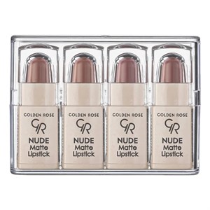 ست مینی رژ لب مات مخملی گلدن رز GR Matte Lipstick mix بسته 4 عددی