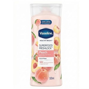 لوسیون بدن وازلین Vaseline SUPERFOOD حاوی عصاره هلو و ویتامین E حجم 100 میل