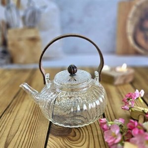 قوری پیرکس زرین دسته آکاسیا