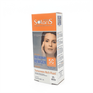 فلوئید ضد آفتاب دارای SPF 50 مناسب پوست دارای چروک سطحی بی رنگ حجم 100 میل آردن