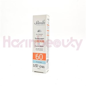 کرم ضد آفتاب فیوژن واتر پوست چرب SPF60 ثمین 50 میلی لیتر