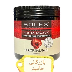 ماسک مو بدون سولفات سولکس Solex برای مو های رنگ شده حجم 500 میل