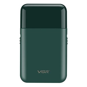 ماشین اصلاح موی صورت وی جی آر مدل V-390 با تیغه استیل ضد زنگ، تکنولوژی شیو فویلی، باتری قابل شارژ با 45 دقیقه زمان استفاده و طراحی ارگونومیک