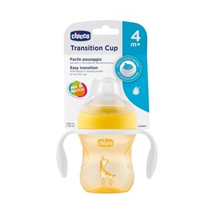 لیوان آموزشی سوپاپ دار 200 میل چیکو Chicco طرح زرافه