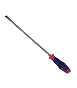 پیچ گوشتی دوسو تخت 300*8 ضربه و آچار خور دسته TPR حرفه ای جنس S2 آریل ARIEL مدل PZD8300
