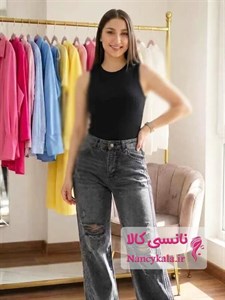 بادی زیرمانتویی زنانه کبریتی آستین حلقه ای یقه گرد مشکی ۳۶ تا ۴۲