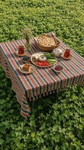 رومیزی سنتی نخی طرح زرتشتی