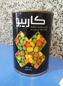 کنسرو سبزی مخلوط کاریبو 380گرمی