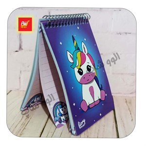 دفترچه یادداشت یونیکورن مدل اسب تک شاخ چند رنگ