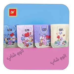ساک و بگ هدیه پارچه ای بزرگ بی تی اس و bt21