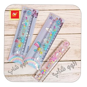خط کش آکواریومی 30 سانتی آکواریومی شابلون دار یونیکورن(باز شونده)
