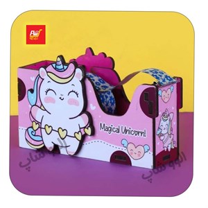 پایه چسب یونیکورن چوبی جاچسبی