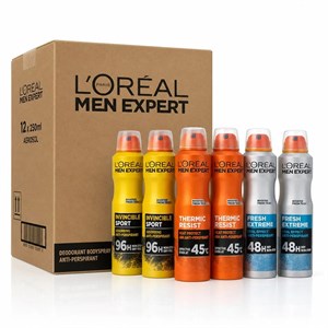 اسپری ضدتعریق لورال Loreal حجم 250 میل | تعداد 12 عددی | قیمت عمده