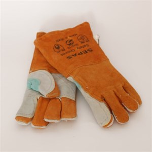 دستکش جوشکاری هوبارت تمام چرم کف دوبل سیم‌دوز طرح آلمانی hobart-full-leather-double-palm-welding-gloves