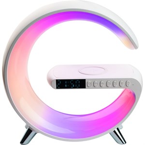 چراغ خواب اسپیکر دار RGB مدل G با شارژر وایرلس