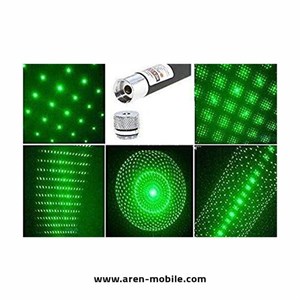 لیزر پوینتر سبز همراه 5 سری طرحدار و باتری