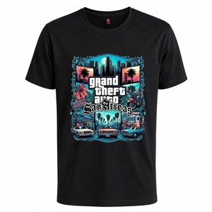تیشرت GTA San Andreasتیشرت گیمینگ طرح GTAلباس گیمرهاکد 1020مردانه و زنانهگیفتیکس