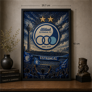 تابلو فرش تیم استقلال تهرانکد 5005