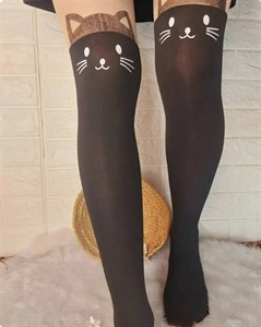 جوراب شلواری طرح گربه وارداتی