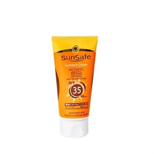 کرم ضدآفتاب SPF35 فاقد چربی مناسب برای پوست های چرب بژروشن سان سیف 50میل