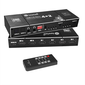 سوییچ متریکس HDMI چهار در دو استیتک مدل HDMI 2.0b Matrix